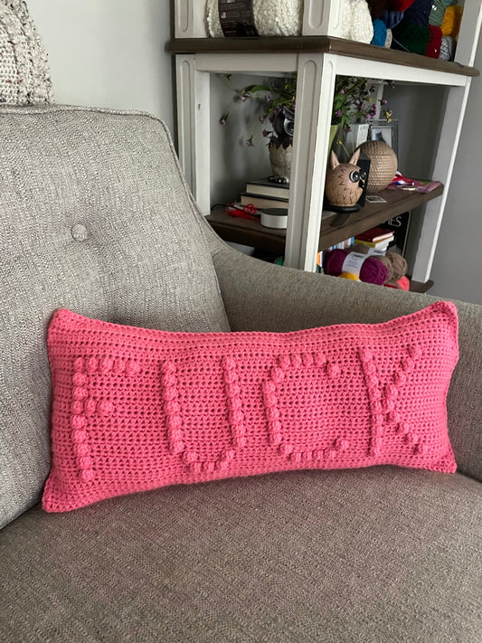 Fuck Crochet Pillow