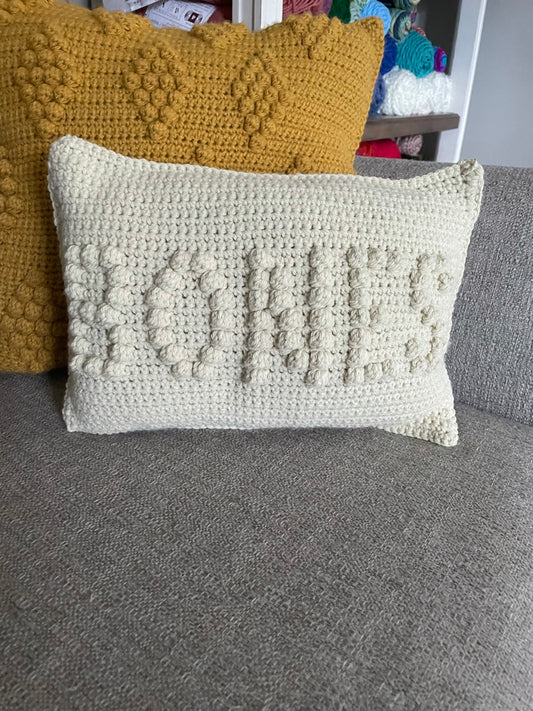 Bones/No Bones Reversible Crochet Pillow