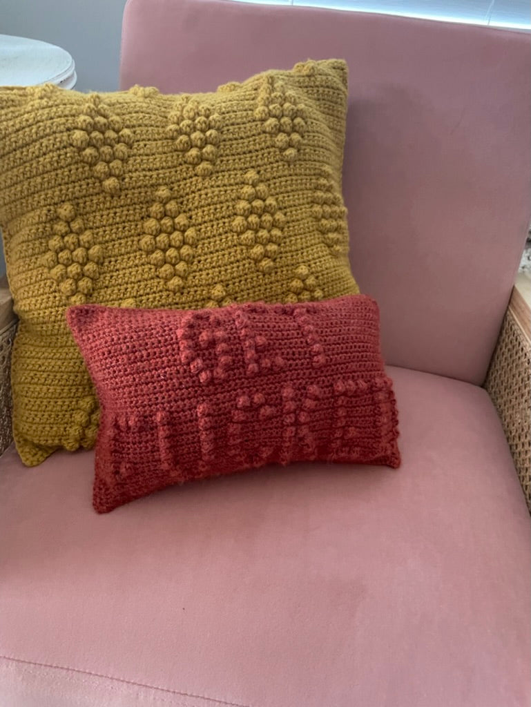 Get Fucked Crochet Pillow
