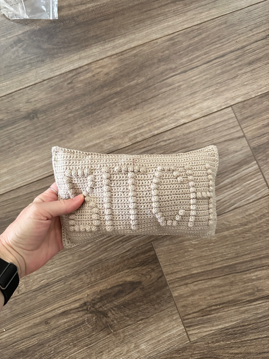 Tiny Bitch Crochet Pillow