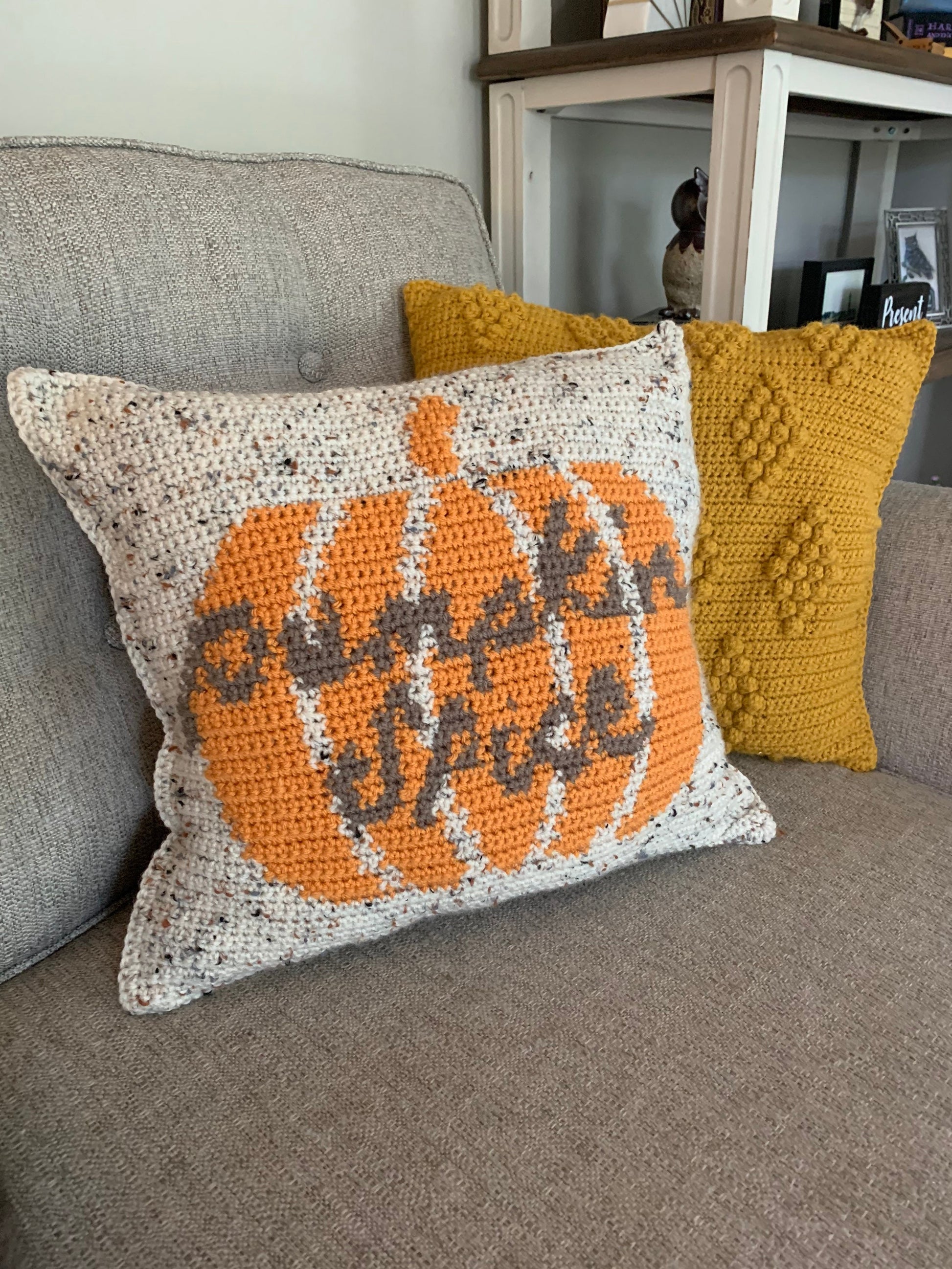 CROCHET PATTERN- Pumpkin Spice Pillow Pattern