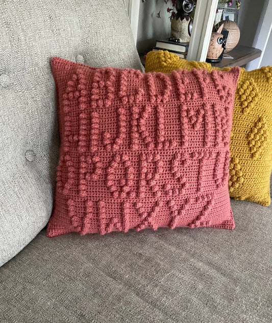 CROCHET PATTERN- Crochet ABCs Pillow, Nursery Pillow