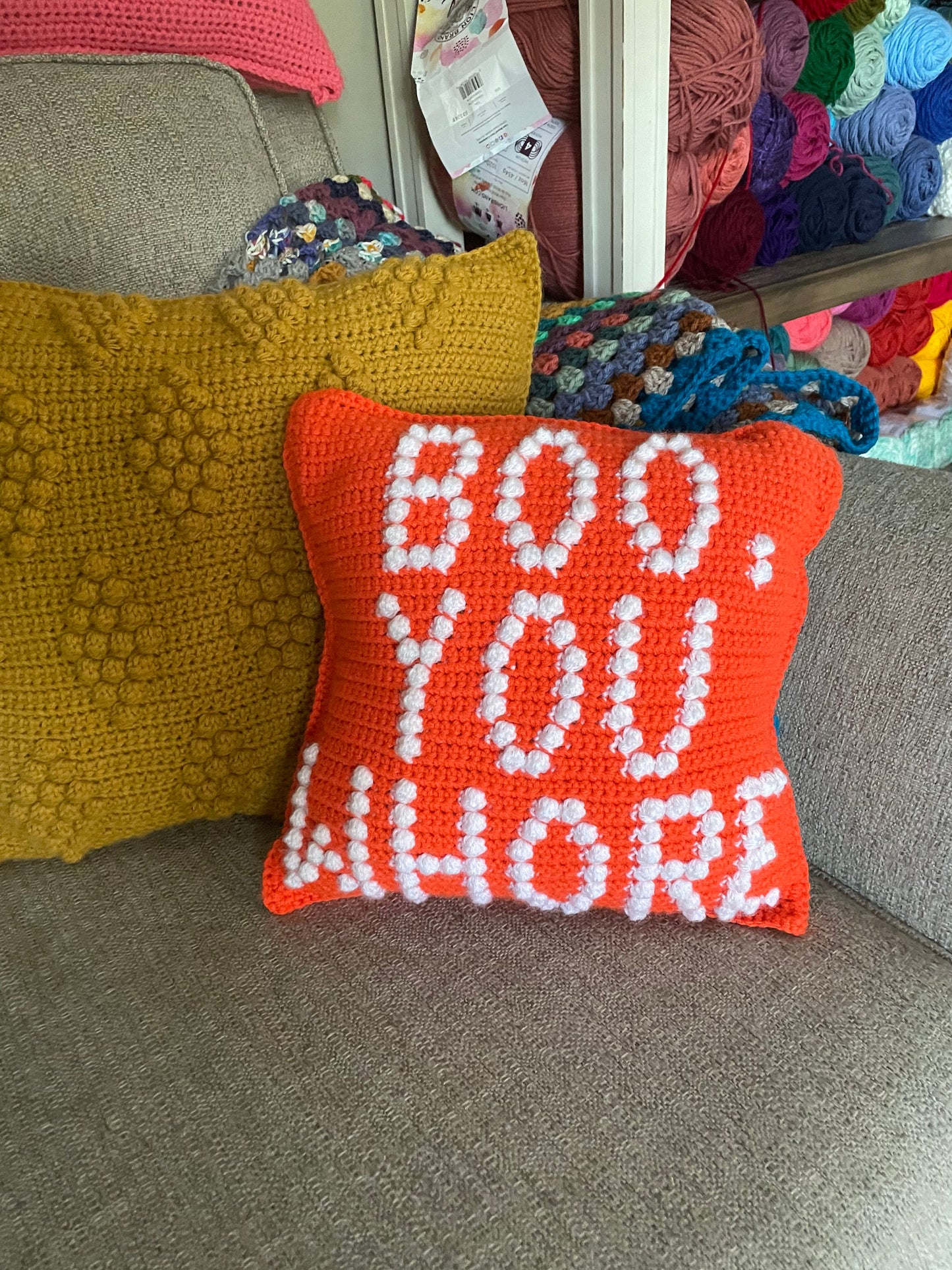 CROCHET PATTERN- Boo, You Whore Crochet Pillow Pattern, Mean Girls Crochet Pillow Pattern
