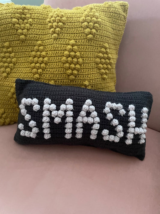 CROCHET PATTERN- Smash/Pass Reversible Crochet Pillow Pattern