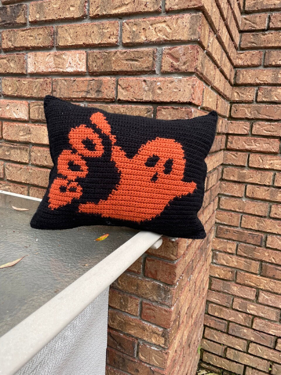 CROCHET PATTERN- Boo Ghost Crochet Pillow, Spooky Season Pillow