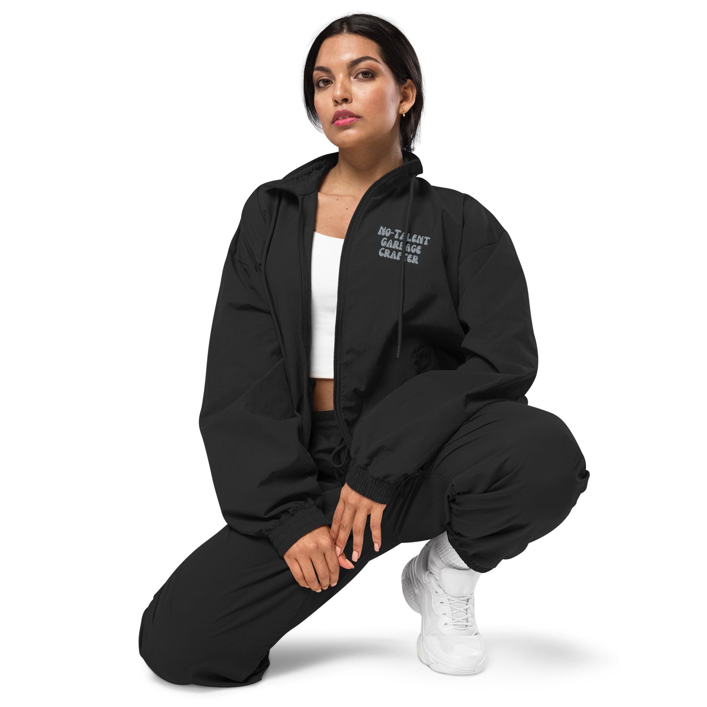 No-Talent Garbage Crafter- Recycled tracksuit jacket
