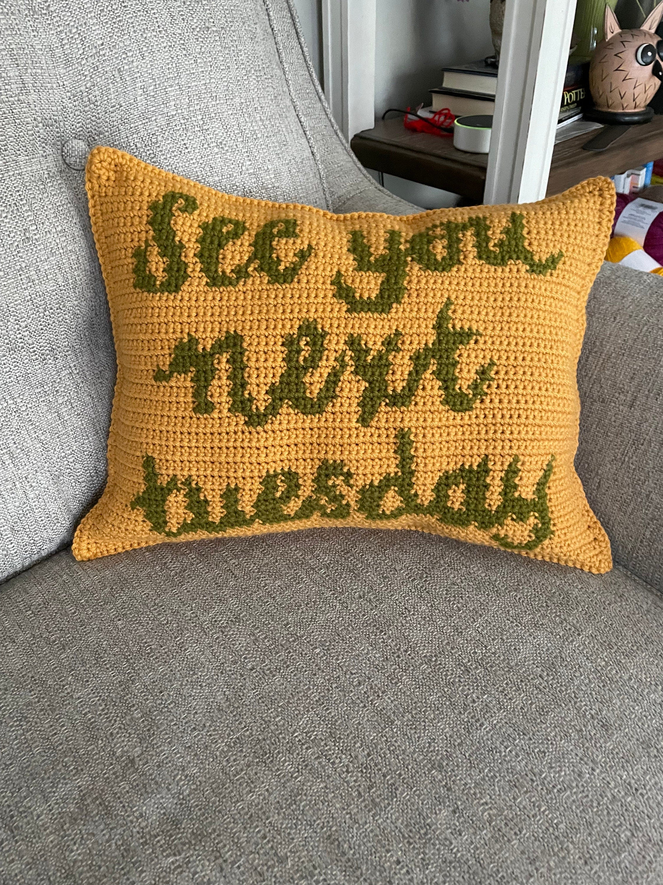 See You Next Tuesday Crochet Pillow Pattern