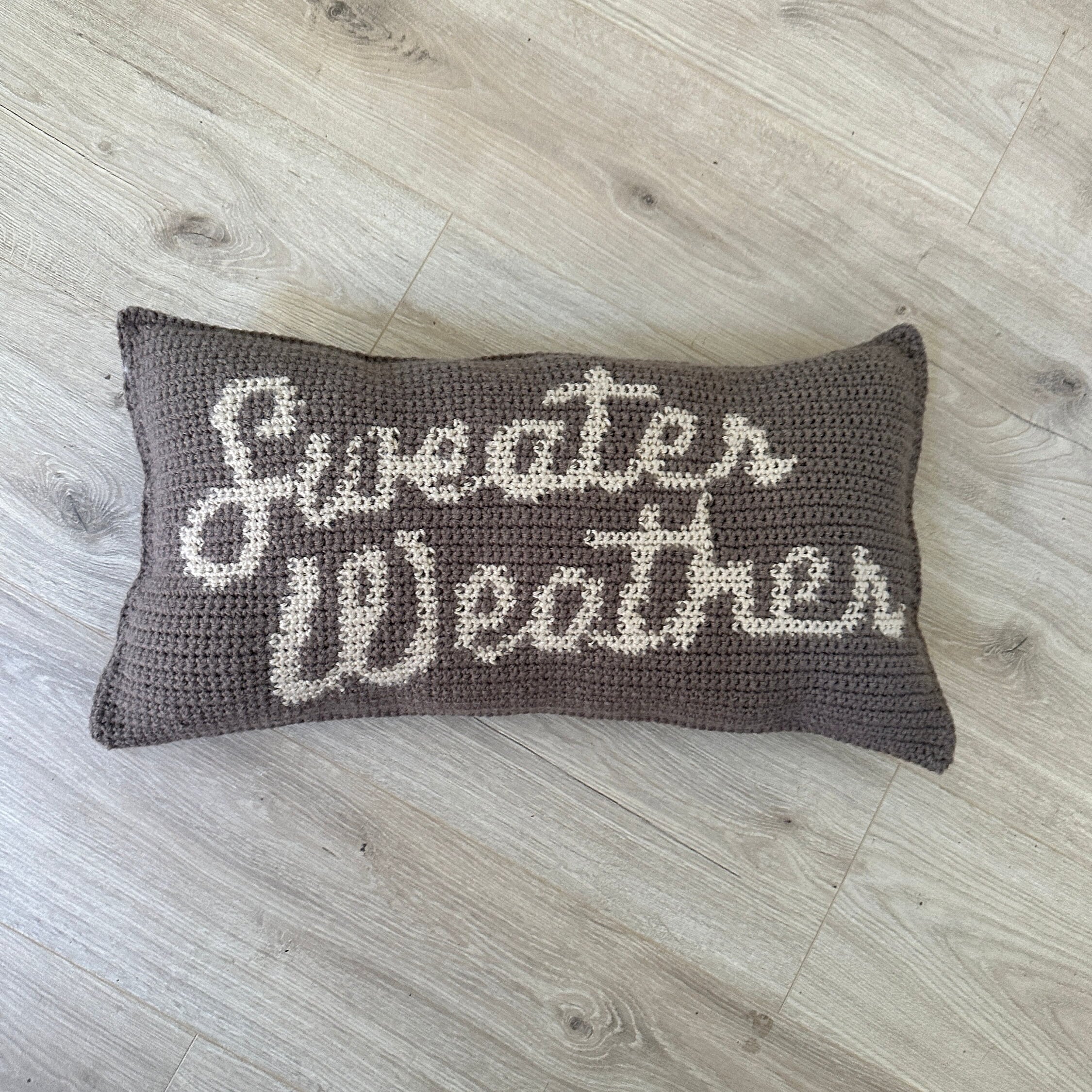 Sweater Weather Crochet Pillow Pattern