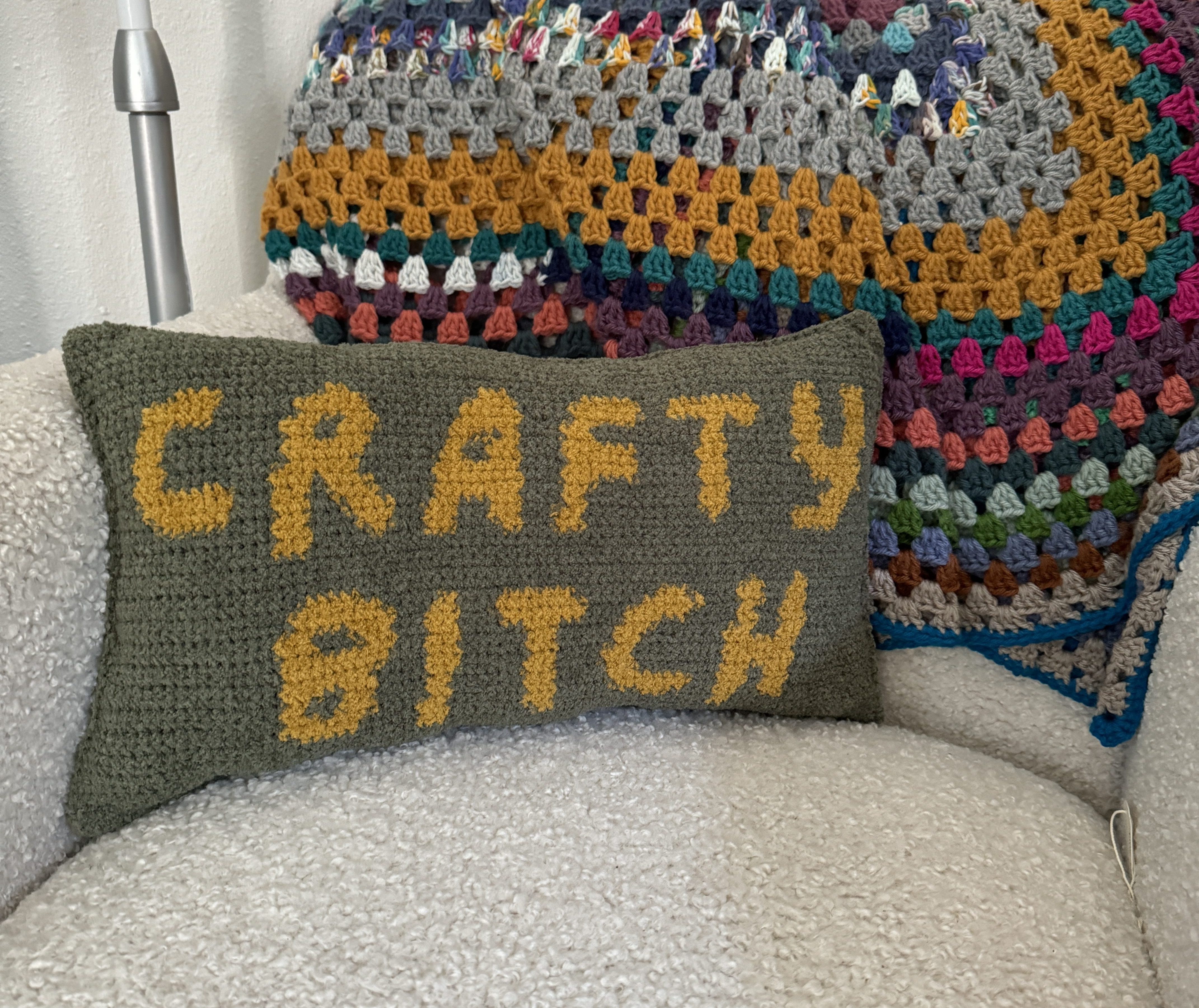 Crafty Bitch Crochet Pillow Pattern